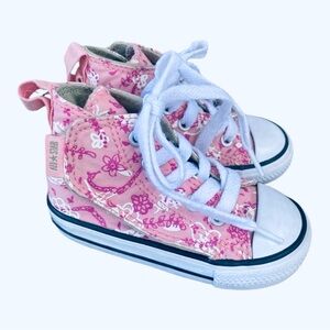 Converse All Star High top Shoes, Toddler, Pink Graphiti print, Velcro closure